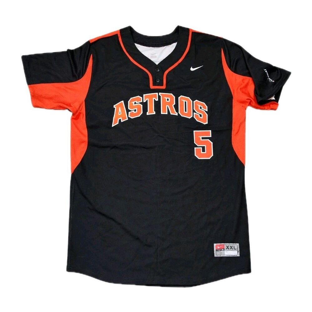Nike Team Houston Astros Jeff Bagwell #5 Jersey L XXL Black Orange MLB Baseball